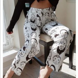 Face patterned pants